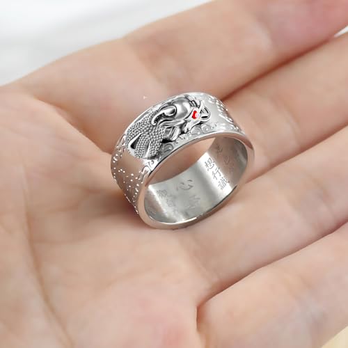 Image of Feng Shui PiXiu Mantra Ring - Lucky Wealth Jewelry
