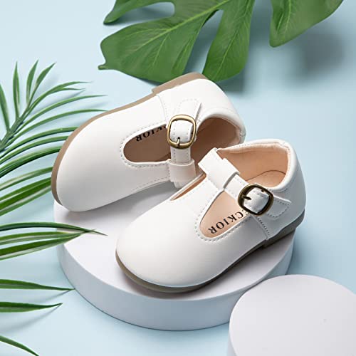 Girls Mary Jane Dress Flat Shoes School 𝐔niform T-Strap Ballet Flat Toddler Little Kid Performance Shoes Toddler Girl 5