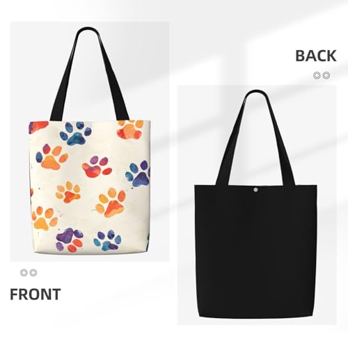 Coffee Brown Pattern Canvas Shoulder Bag Reusable Tote Bag Soft Lightweight Cloth Bags For Women Girls Lady Casual2