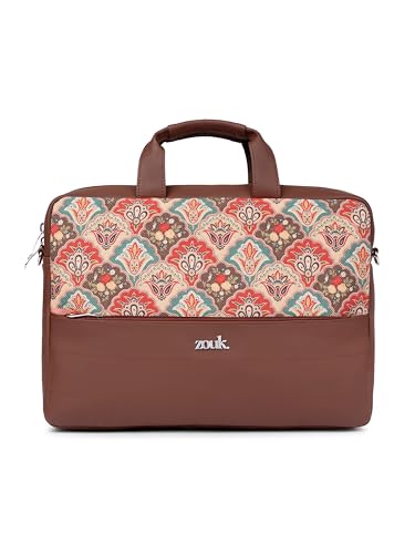Image of ZOUK Arin Laptop Bag | Slim & Stylish Laptop Bag for Women Office Use | Fits 15.6+ Inch Laptop | Padded Compartment Fits up to 17 Inch Laptop | Water-Resistant | Lightweight