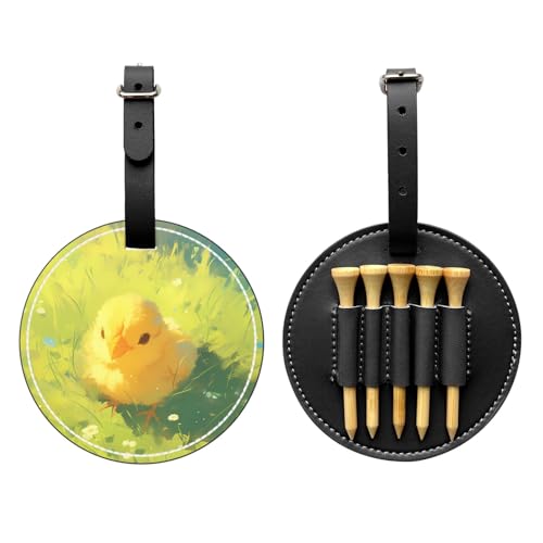 Chicks Black Printed Golf tee Storage Bag - Portable Design, Easy to Organize tee
