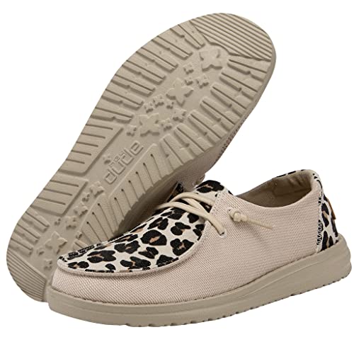 Image of HEYDUDE Women's Wendy Funk Leo Safari Size 6 | Women's Shoes | Women's Lace Up Loafers | Comfortable & Light-Weight