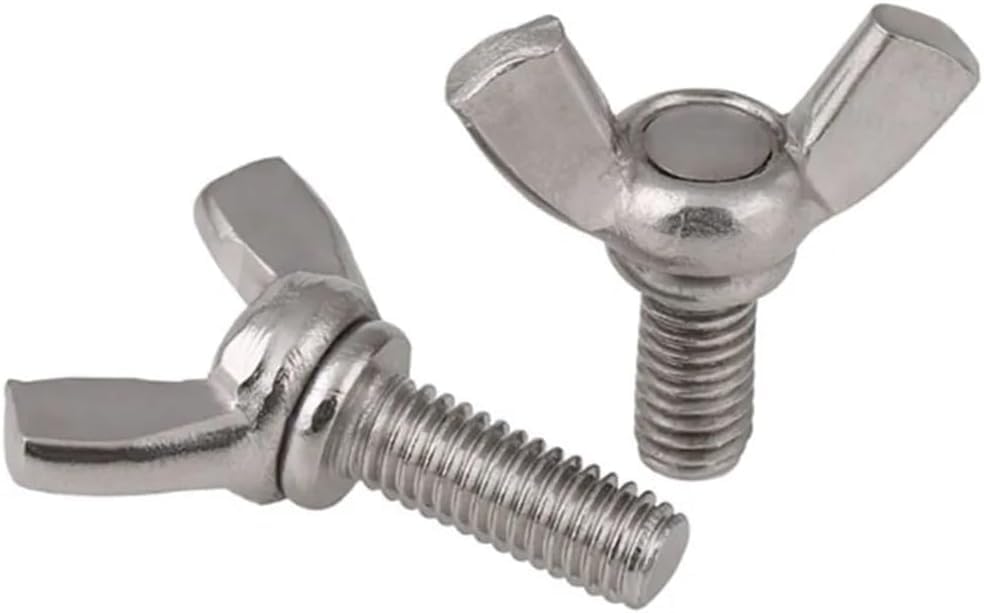 Wing nut, Hand Twist nut, Wing Nuts 304 Stainless Steel Screws Wingbolt Nut Screw(M4*25-5PCS)