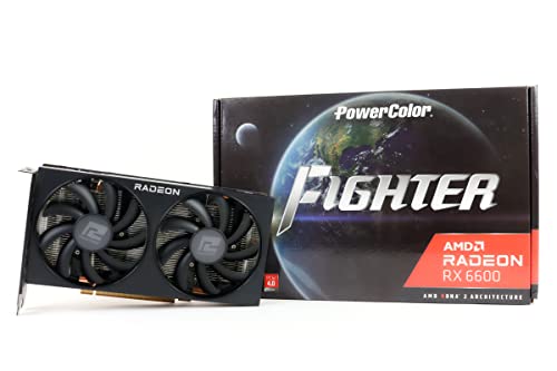 PowerColor Fighter AMD Radeon RX 6600 Graphics Card with 8GB GDDR6 Memory (Renewed)