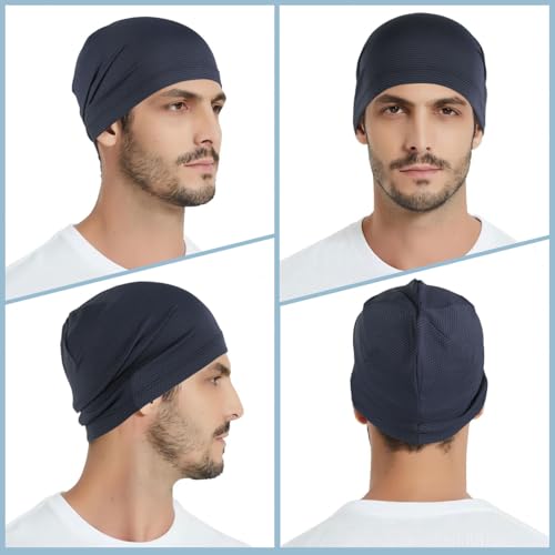 Image of WTACTFUL 1Pack / 2 Pack Cooling Skull Caps for Men Women - Lightweight Breathable 3D Mesh Running Caps for Cycling & Summer