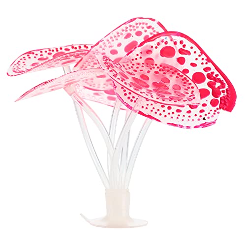 VOCOSTE Soft Silicone Glowing Aquarium Simulation Coral with Sucker, Fluorescence Aquatic Artificial...