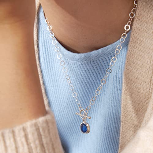 Silpada 'The Beauty Within' Sterling Silver Sapphire Pendant Necklace, 18" #TOP5