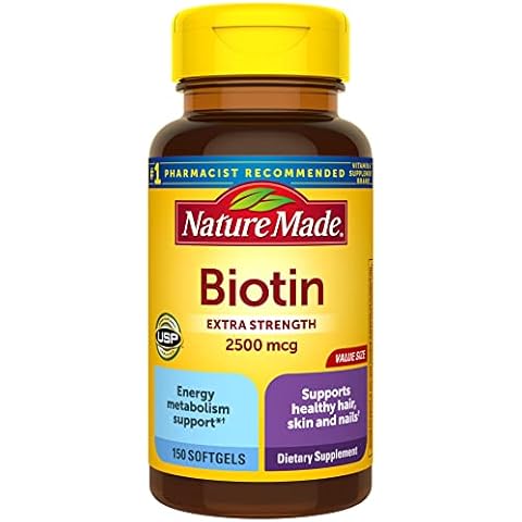 Nature Made Extra Strength Biotin 2500mcg Softgels Cover
