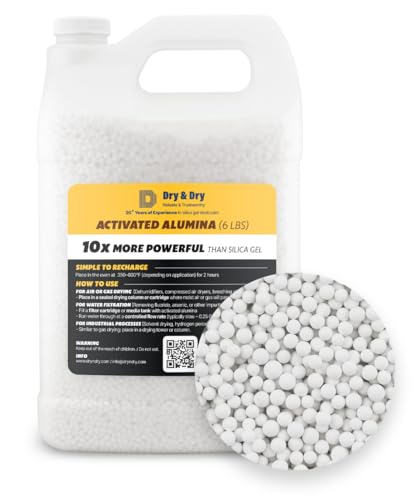 Image of Dry & Dry [6 LBS] Activated Alumina Desiccant Beads | High-Capacity Moisture Absorber, Rechargeable Humidity Control for Industrial & Home Use