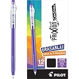 Pilot, FriXion ColorSticks Erasable Gel Ink Pens, Fine Point 0.7 mm, Pack of 12, Purple