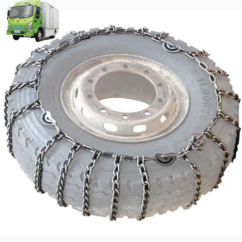 Tire Traction-2pcs Snow Chains for Semi Trucks Snow Chains for Tires Universal Metal Tire Chains for SUV Trucks Pickup Trucks Semi Trucks Van Trucks ATV Light Truck Heavy goods vehicles 7.50-16