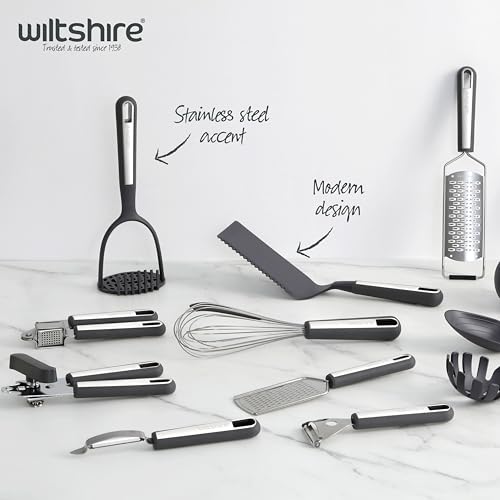 Wiltshire Aspire Y-Peeler, Stainless Steel, Potato, Fruit & Vegetable Peeler, Anti-Slip Soft Touch Handle, Grey & Silver, 17.5x5.5x1.5cm