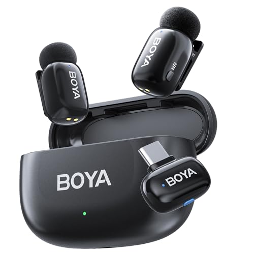 BOYA Mini 2 Wireless Lavalier Microphone for iPhone15/16 Android...