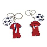 YVJCJV 2026 World Cup Soccer Keychain - Norway World Cup Fan Keychain, Soccer Fan Gift & Souvenir (2PCS)