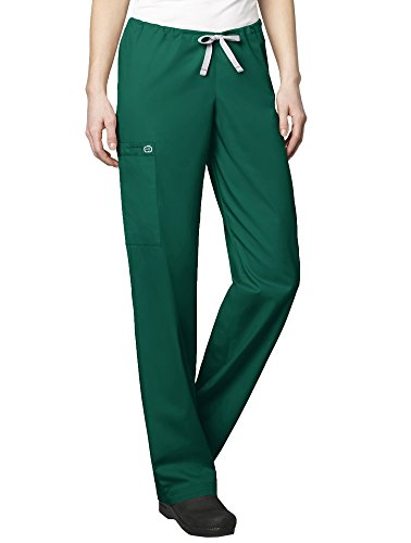 WonderWink Unisex-Adult s Drawstring Cargo Pant, Hunter Green, Medium