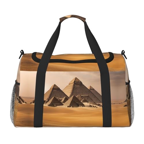 Pyramids Of Egypt Foldable Travel Duffel Bag Tote Carry On Luggage Bag For Weekend Getaways, For Spontaneous Trips