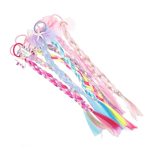 Extensions de cheveux colorées sans teinture pour tresses filles nœuds licorne sans abîmer