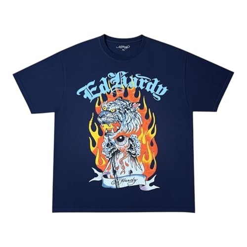 ED HARDY Men's Fire Tiger Short Sleeve…