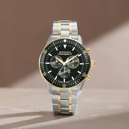 Image of Movado Heritage Series Calendoplan S Men's Chronograph Watch, Swiss Quartz, 42mm
