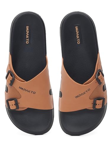 Image of Impakto Sleek Shift Flip Flop for Men | Comfortable Stylish Lightweight Water Resistant Slippers | Anti-Skid Soles | Indoor & Outdoor Chappal | Everyday Essentials