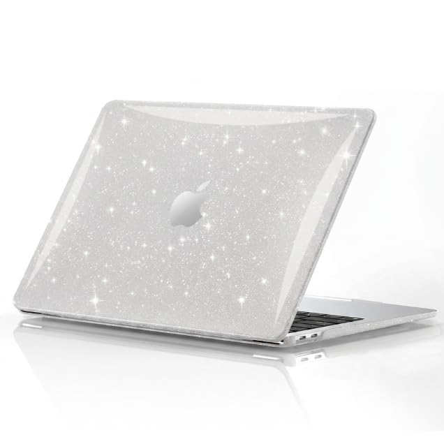 Image of EooCoo Case for MacBook Air 13 inch M1 2020-2018, Sparkly Clear