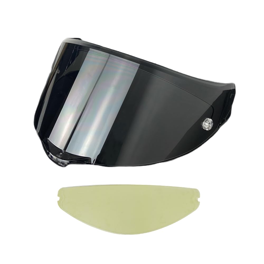 BSTOP PISTA GP RR Helmet Shield with Antifog Insert for AGV PISTA GP R, CORSA R, PISTA GP RR Visor Pinlock Ready (Black-day use only)