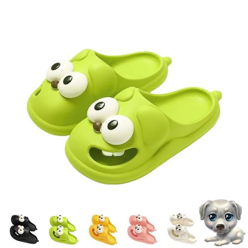 Generic Big Eye Dog Slippers, Tongue Kiss Slippers, Couple 3d Big Eye Dog Fun Cartoon Package Head Eva Slippers