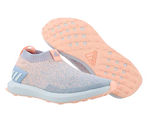 adidas Rapidrun Laceless Girls Shoes Size 6.5, Color: Coral/Sky2