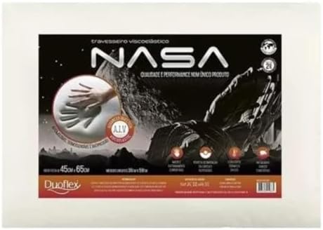 Travesseiro Nasa-X Duoflex Bege Para fronha 45cmx65cm Espuma 100%...