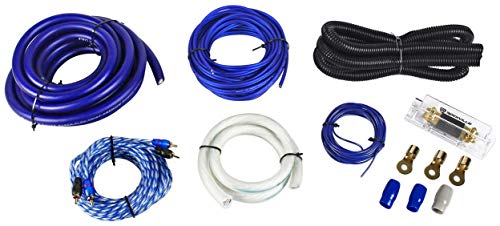 Rockville RWK01 0 Gauge Complete Car Amp Wiring Installation Wire Kit w/RCA's,Black