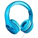 LilGadgets Connect+ Pro Kinderkopfhörer mit Geräuschunterdrückung – für den Komfort von Kindern entwickelt, faltbares Over-Ear mit integriertem Mikrofon, Kopfhörer mit Kabel, für die Schule, Blau