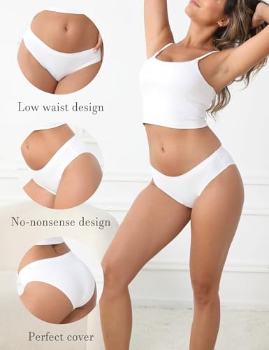 Image of Women's Seamless Underwear Stretch Bikini Panties No Show Invisible Hipster XS to 3XL 6 Pack