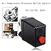 Wadoy Central Pneumatic Air Compressor Pressure Switch Control Valve Upgraded Replacement for Parts 90-120 PSI 240V 4-Way Air Compressor Pressure Switch