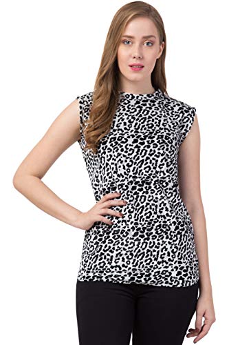 Image of Rays Women's Casual Velvet Black & White Cut Sleeve Top