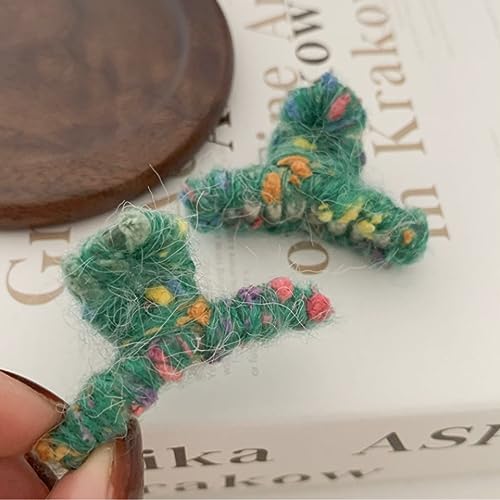 Pequeñas pinzas de pelo peludas mini para mujer miniatura 3