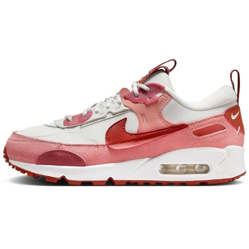 Nike Air Max 90 Futura Red Stardust/Rugged Orange (FQ8881 618) para mujer, Rojo Stardust/Summit White/Campfire Orange, 42.5 EU