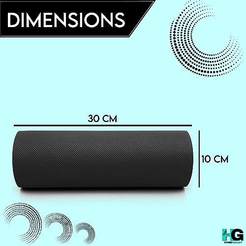 Image of Foam Roller for Exercise and Deep Tissue Massage Roller, Gym Exercise Roller, Workout Foam Roller for Knee Exercise and Pain Relief, Myofascial Release Roller for Back pain - 30 Cm Black