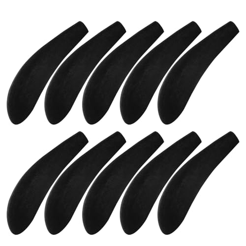 Hanger Shoulder Foam - Hanger Shoulder Pad | Coat Hanger Form, 10pcs Sweater Hanger Shaper, Non-Slip Velvet Wide Standard Suit Hangers Pads for Closet, Wardrobe, Home, Hotel, Dorm, Black