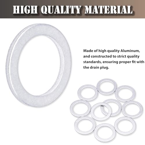 Image of 10 PCS Oil Rear Differential Drain Fill Plug Washer Gasket Replaces 94109-20000 90413-551-000 Fit for Accord Civic Ridgeline Odyssey CRV CR-V Pilot HR-V Insight