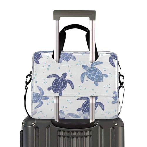 Bolso para laptop messenger azul con tortuga marina miniatura 4