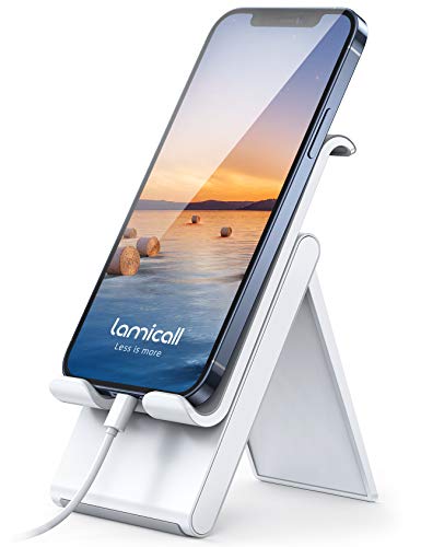 Lamicall Soporte Móvil, Multiángulo Soporte Teléfono - Soporte Dock Base para iPhone...