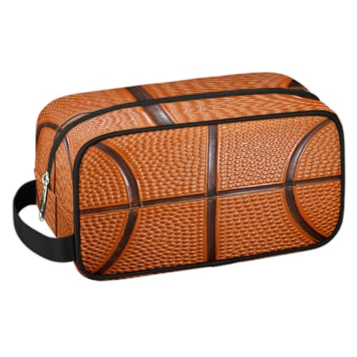 Basketball Sports Travel Toiletry Bag for Boys Teens, Waterproof Hanging Dopp Kit for Men, Shaving Bag with Large Capacity for Travel,Sports Shower