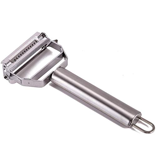 Image of Vegetable Peeler，Stainless Steel 2 in 1 Julienne Vegetable Peeler Perfect for Carrot Potato Melon Gadget Vegetable Fruit
