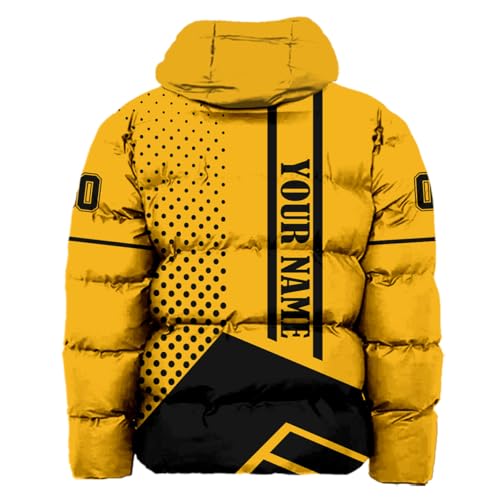 Mens Football Colors Custom Name Number Logo Lightweight Water-Resistant Down Jacket Puffer Coat S-5XL3