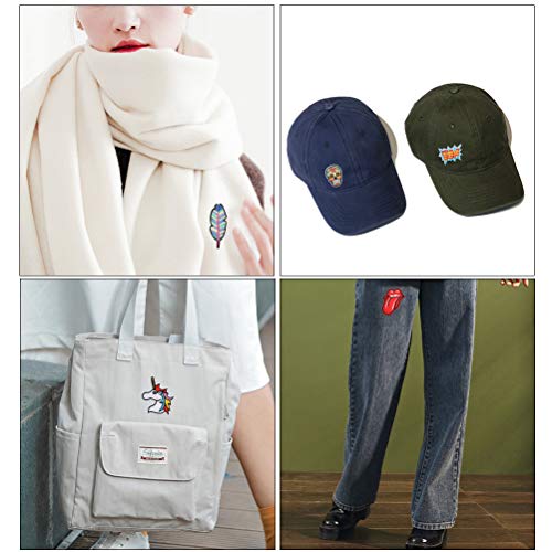 DODUOS 32 STKS opstrijkbare patches voor kleding, geborduurde applicaties patches stickers assortiment, naaien reparatie… - Afbeelding 6