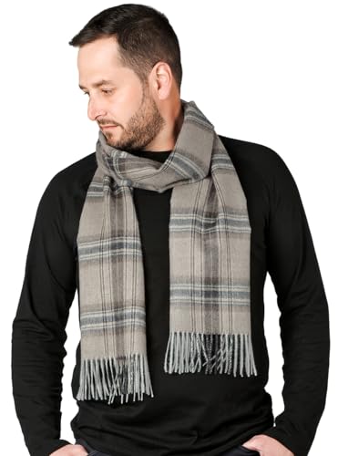 Tartan Plaid Flannel Scarf - 100% Baby Alpaca Wool - Unisex - Dye Free, All Natural, a stylish accessory or gift for any Man or Woman (Balmoral)2