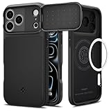 Spigen 【創業18年の技術力】 iPhone 17 Pro ケース MagSafe対応 カメラカバー レンズ保護 マグネット搭載 マット 耐衝撃 米軍MIL規格 オプティック・アーマー・マグフィット (ブラック) ACS09953