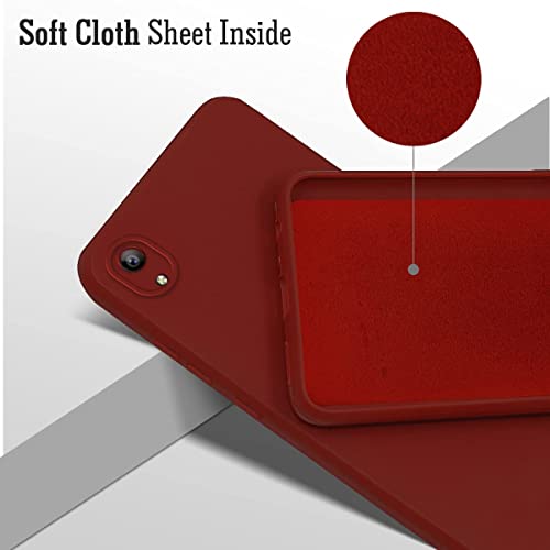 Image of Jkobi Back Cover Case for Vivo Y1s (Matte Finish Silicone with Inside Fiber Cloth |Red)