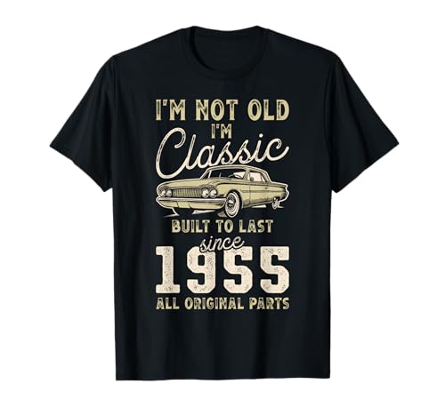 Born 1955, 70th Birthday, Vintage Car T-Shirt