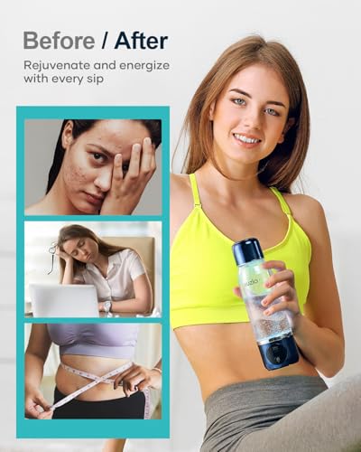 Blue/Dark Blue Hydrogen Water Generator Machine with Gen5 Technology - Real 3000ppb Pure Hydrogen Rich Concentration Bottle - Image 4